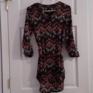 Long blouse with belt